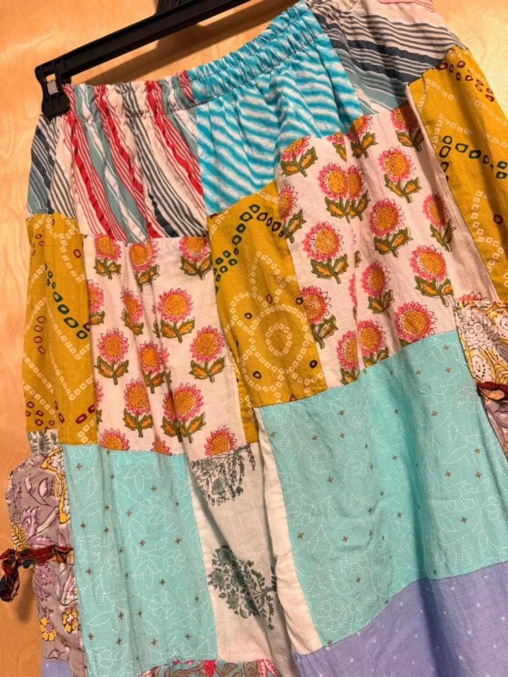 Ashley Taylor Multicolor Patchwork Floral Boho Joggers - OS 100% cotton - Picture 6 of 11